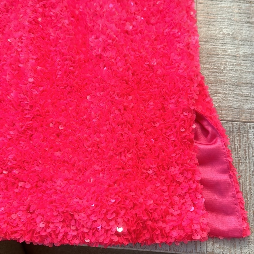 Asymmetrical Custom Made Pink Sequins One Shoulde… - image 3